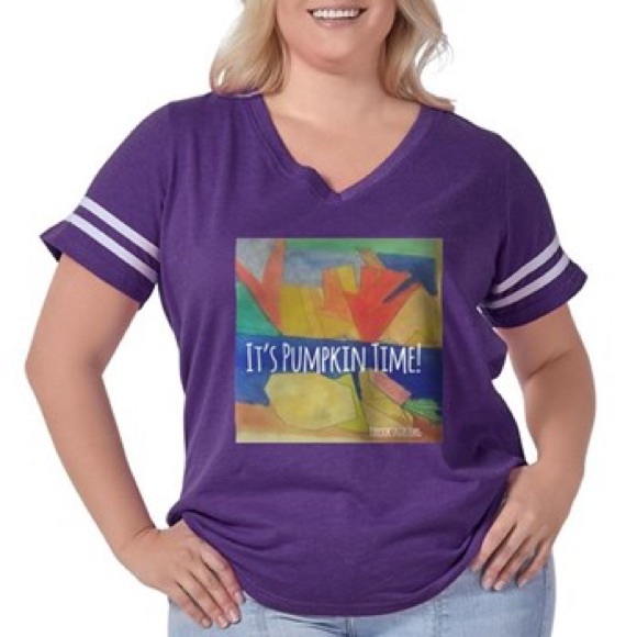 “It’s Fall Time” Watercolor Women’s Tshirt - Picture 4 of 8